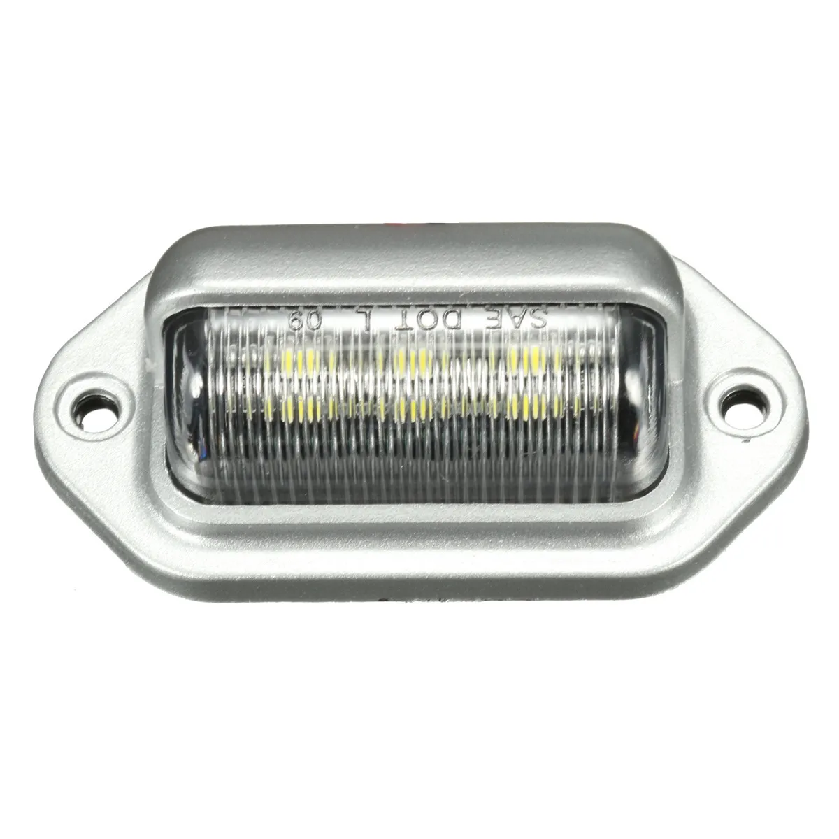 Хромированная подсветильник для номерного знака 6 светодиодов 12 В|truck trailer|lamp 12vlight