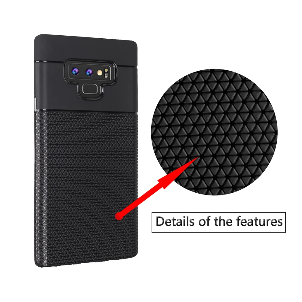 Case for Samsung Galaxy Note 9 Note9 Triangle Pattern Soft Mobile Covers Silicon Phone Bags Cases |