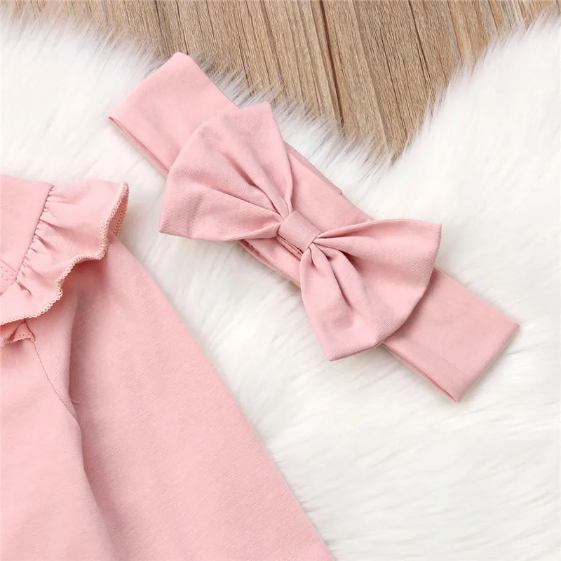 Одежда для новорожденных девочек с цветочным рисунком Осенняя футболка Топы