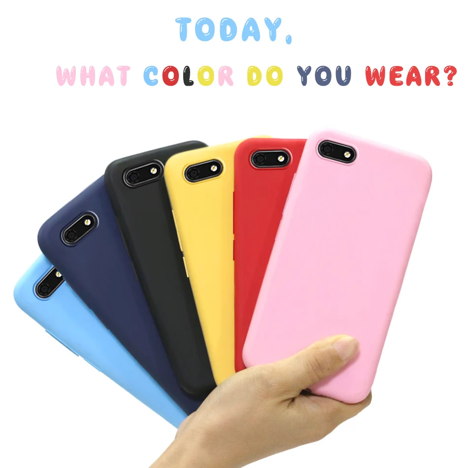 

Silicone Case For Huawei Y5 2018 Case Huawei Y5 Lite 2018 DRA-LX5 Candy Color Soft TPU Phone Cover For Huawei Y5 Y 5 Prime 2018