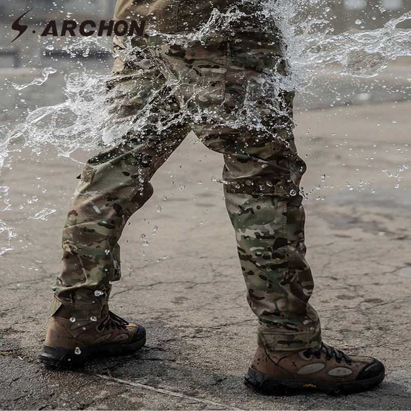 Мужские военные тактические брюки S.ARCHON CP камуфляжные армейские штаны спецназа