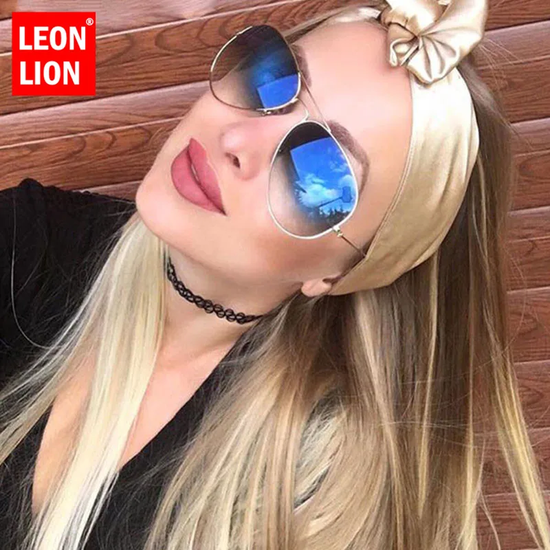 LeonLion 2021 градиентные солнцезащитные очки для вождения женские зеркальные из