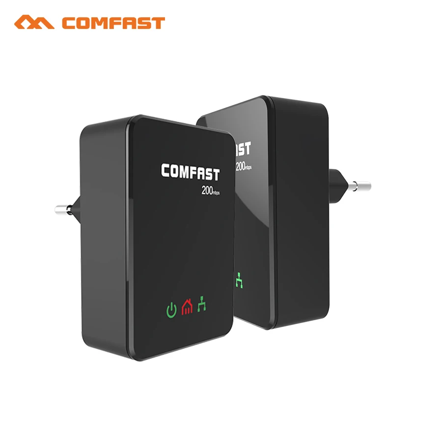 Новинка 2017 года! 200 Мбит/с Powerline Ethernet Adapter COMFAST CF WP200M plc HomePlug сетевой адаптер