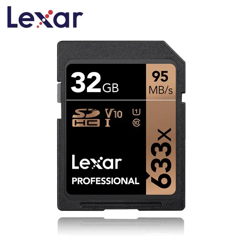 Lexar флешка карта памяти SD карты 32 GB Подлинная 95 МБ/с. 633x Флеш SDHC U1 Class 10 карт sd картао