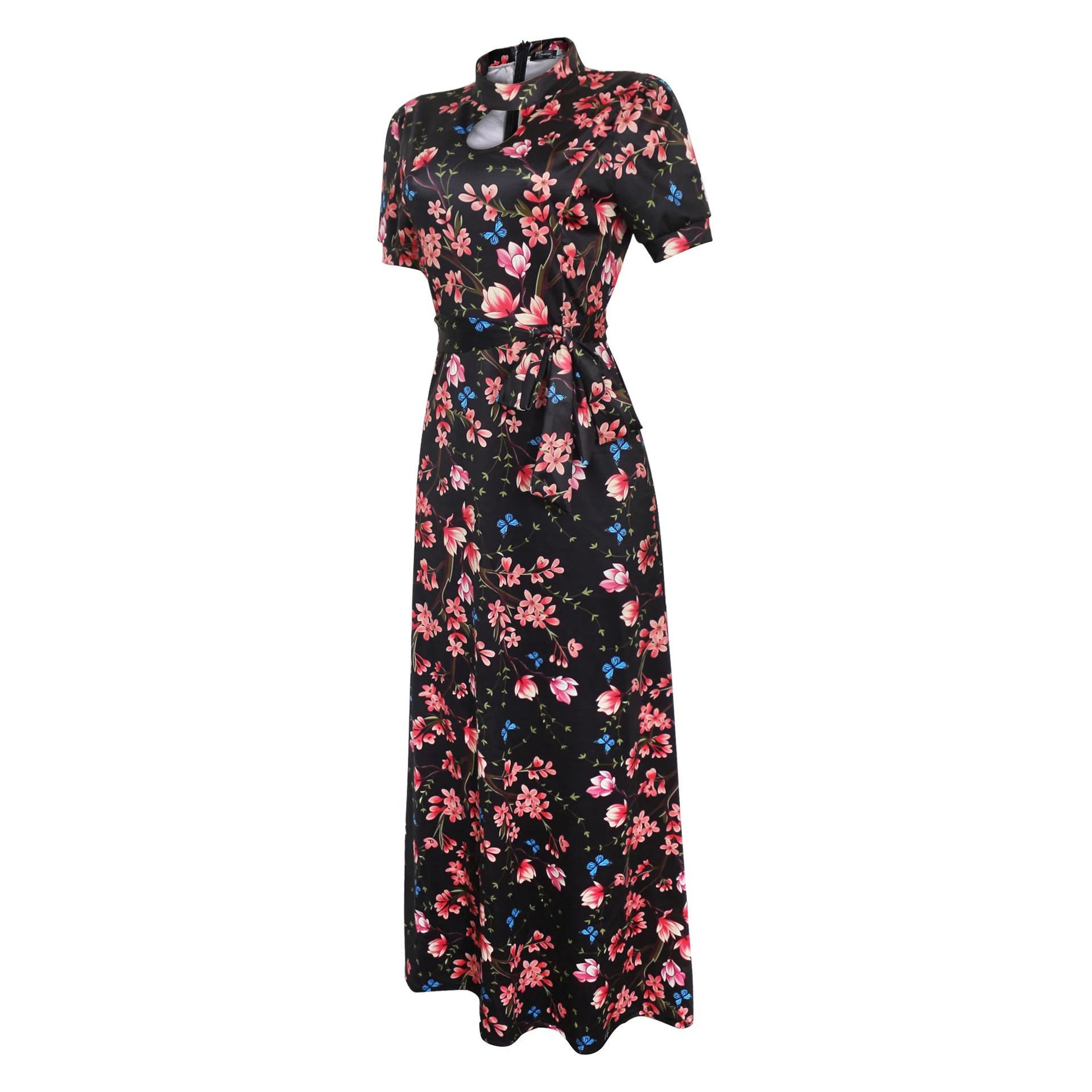 2014 Новое поступление Mulheres Maxi Vestidos Com Decote Em V Manga Longa Das Da Moda de cores Longo Vest fnoce|Женские