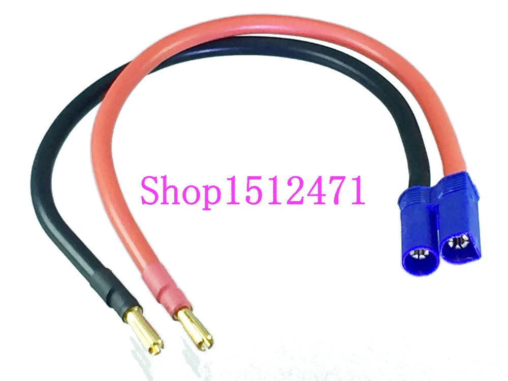 Разъем Банановая пуля 4 мм для штекера EC5 10AWG 25 см зарядный кабель lipo NiMh NiCd|plug 4mm|plugs