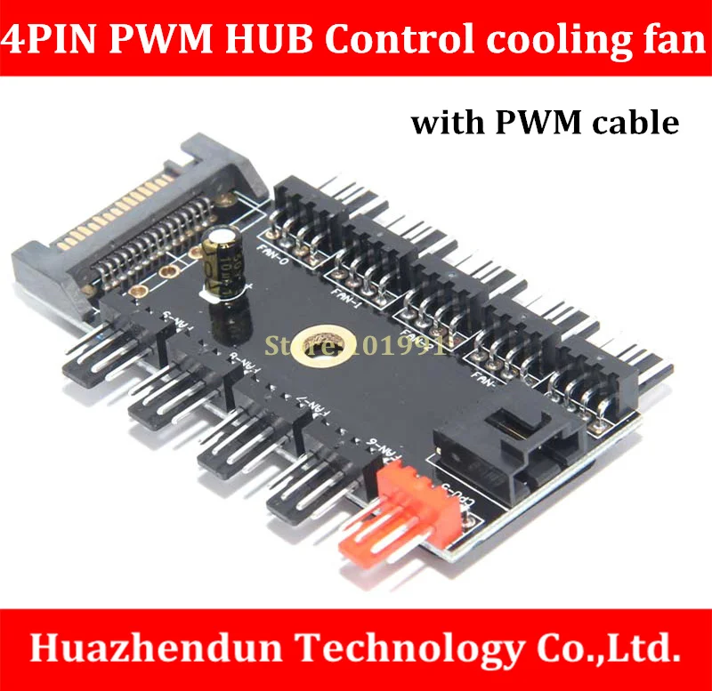 Новый блок питания SATA 4 контактный хаб PWM управления вентилятором охлаждения