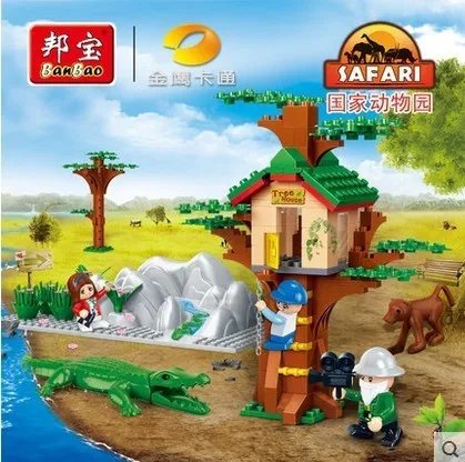 Banbao Модель Строительство комплекты Совместимость с lego city Национальный зоопарк