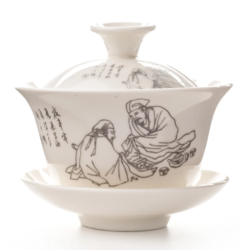 Gaiwan, чайная чашка супница Чай горшок в традиционном китайском стиле кунг-фу заварочный чайник керамическая чашка для чая фарфоровые чашки Sancai чашки Чай чашек для домашнего обихода D002