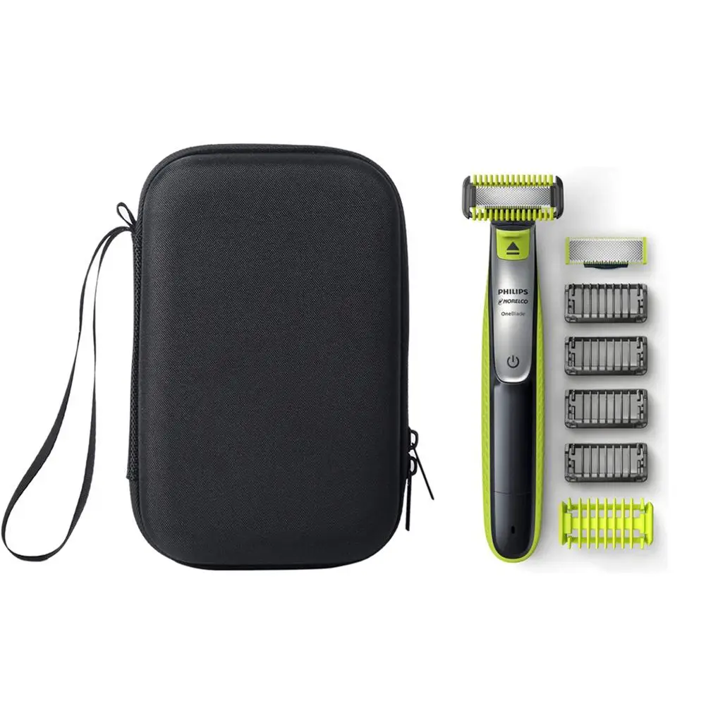 Чехол для Philips Norelco OneBlade Hybrid электробритва с триммером, жесткая сумка-Органайзер, чехол для хранения в путешествии - Цвет: Black