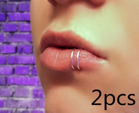 2 шт. женские кольца манжеты для губ и языка|body jewelry|lip ringsring tongue |