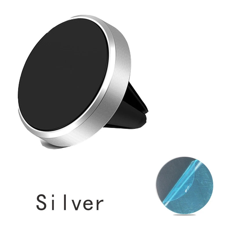 Silver Car Holder Soporte Magnetico Iman Movil Coche автомобильный магнитный держатель для мобильного телефона Подставка для смартфона крепление для iphone 6 7 samsung Xiaomi Универсальный - Цвет: Silver Car Holder