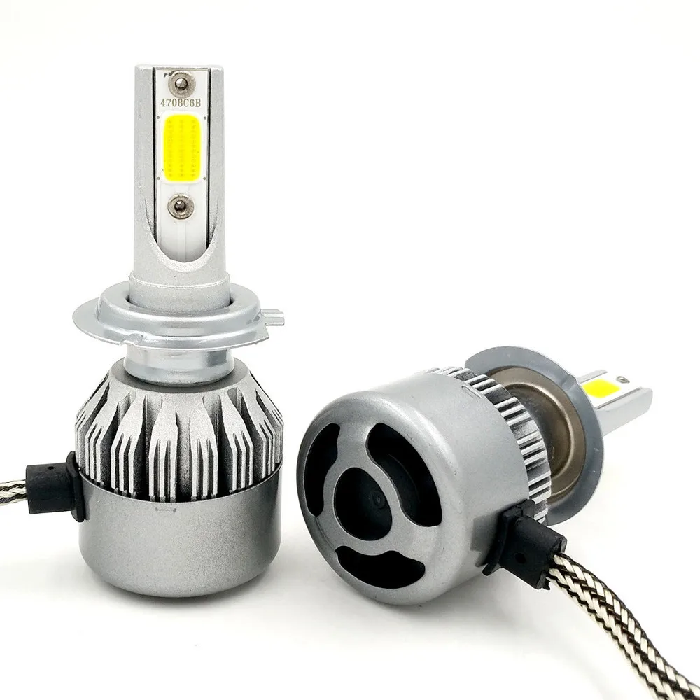 Автомобильный Универсальный H7 7600LM COB светодиодный головной светильник Conversion Kit