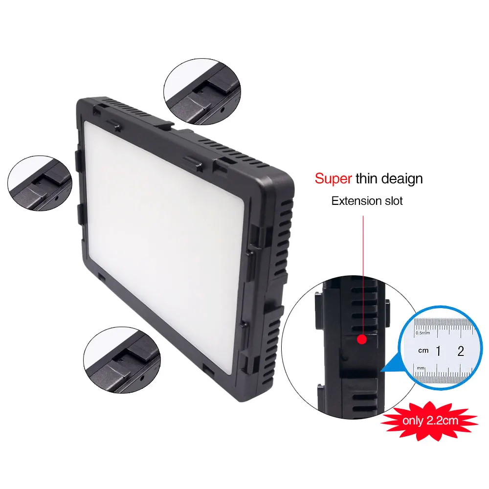 Mcoplus Air-1000B светодиодный видео свет CRI 95 дисплей Bi-color& Dimmable тонкий на камеру для sony Canon Nikon, Panasonic+ NP-F550 батареи