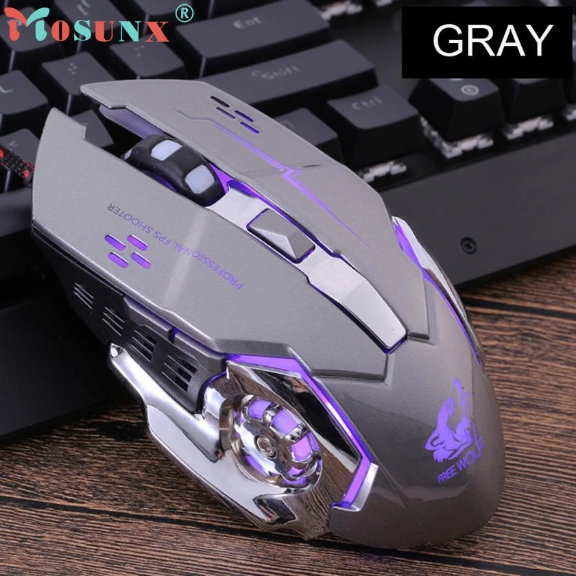 Проводсветодио дный ная мышь 4000 dpi оптическая Usb эргономичная игровая мышь перезаряжаемая компьютерная мышь 18Aug3