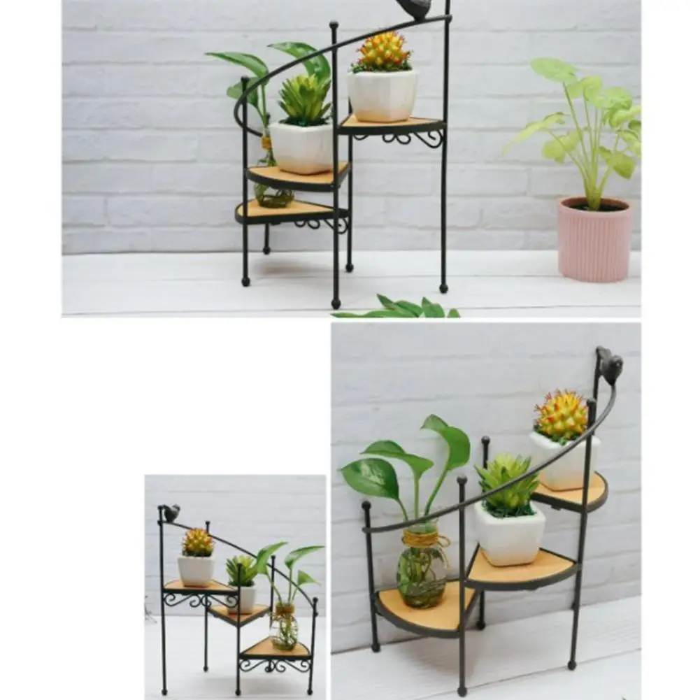 Ретро Винтовая Лестница Стиль Подсвечник дисплей завод стенд стеллаж для