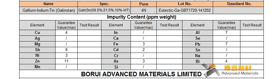 Galinstan metal(Эвтектический сплав GaInSn) 99.99%, 30 грамм, от Changsha Rich nonferred Metals Co., Ltd
