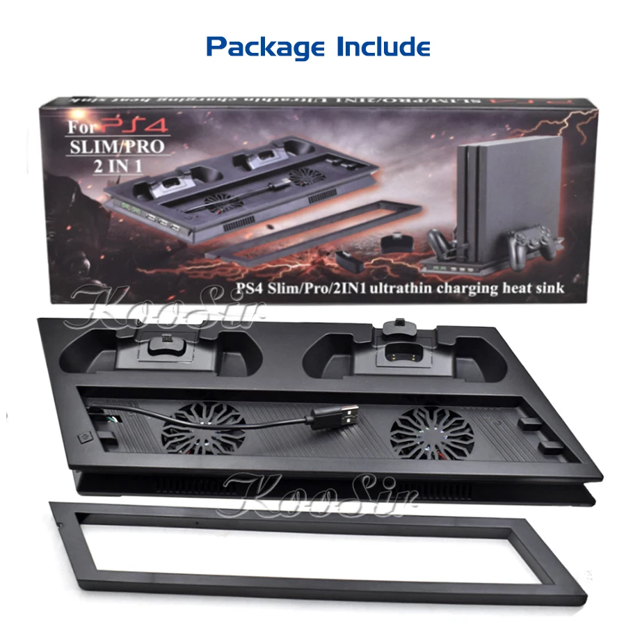 ТОНКАЯ вертикальная подставка для контроллера PS4 PRO светодиодное зарядное
