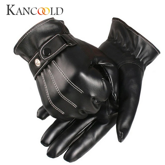 Перчатки KANCOOLD мужские класса Люкс из искусственной кожи пу Зимние супер вождения