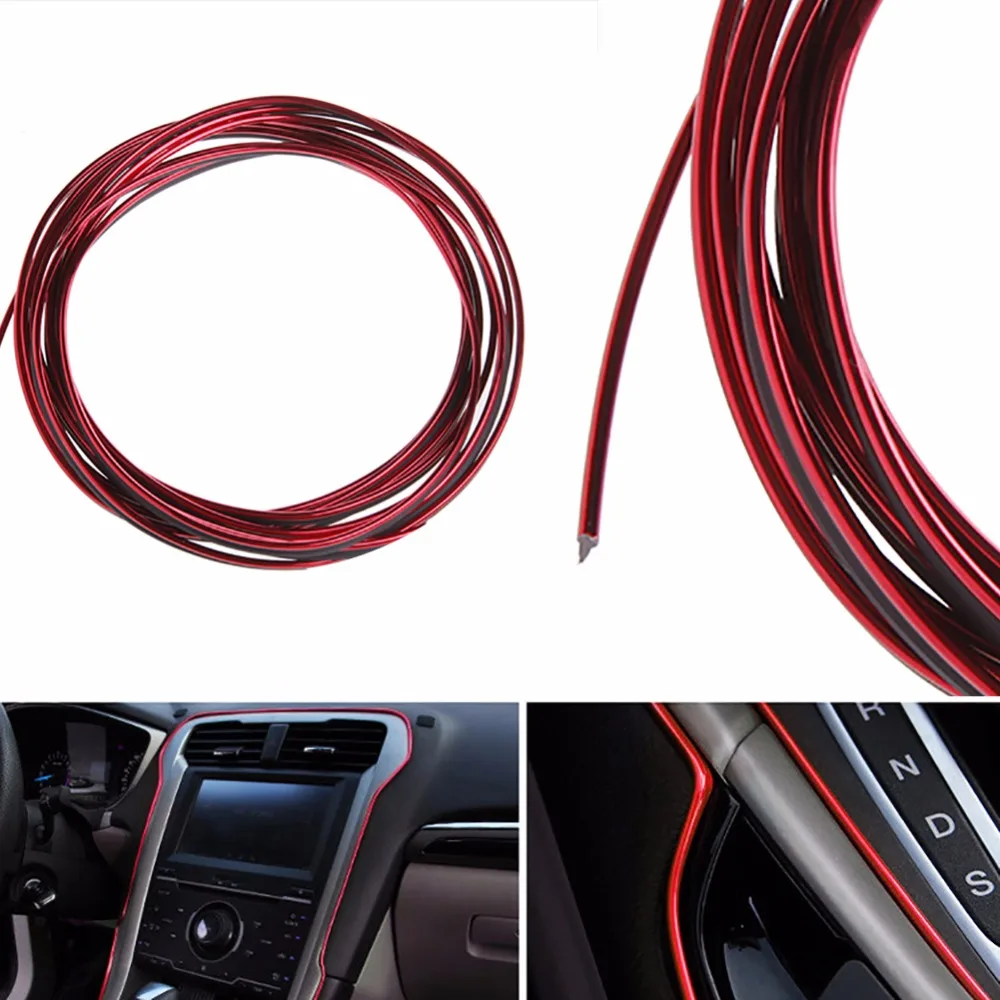 5 м решетка для автомобиля внешняя декоративная полоска линия хромированная