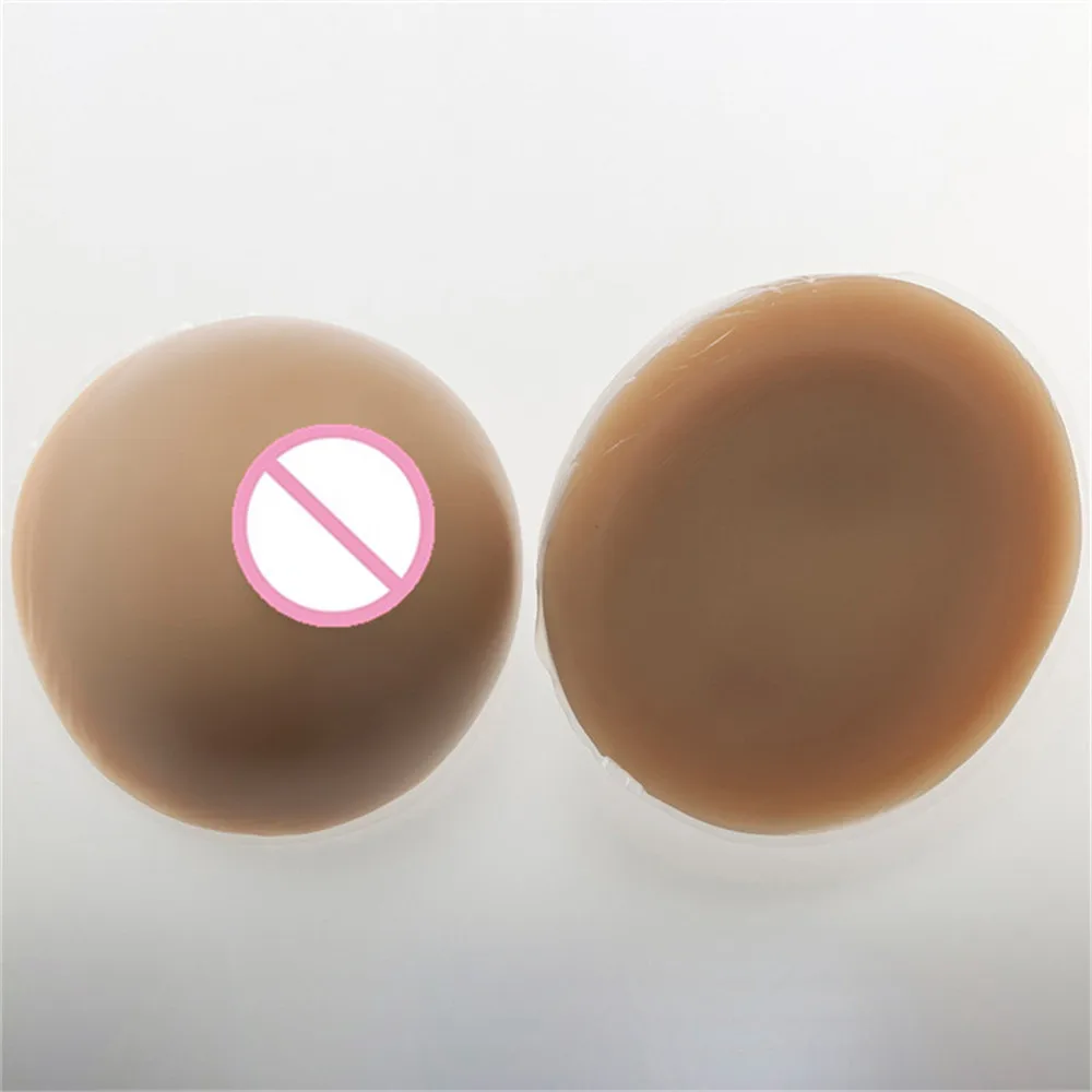 

2800g/pair Shemale Boobs Brown Tits Drag Queen Silicone Breast Forms Fak Boobs Classic Round
