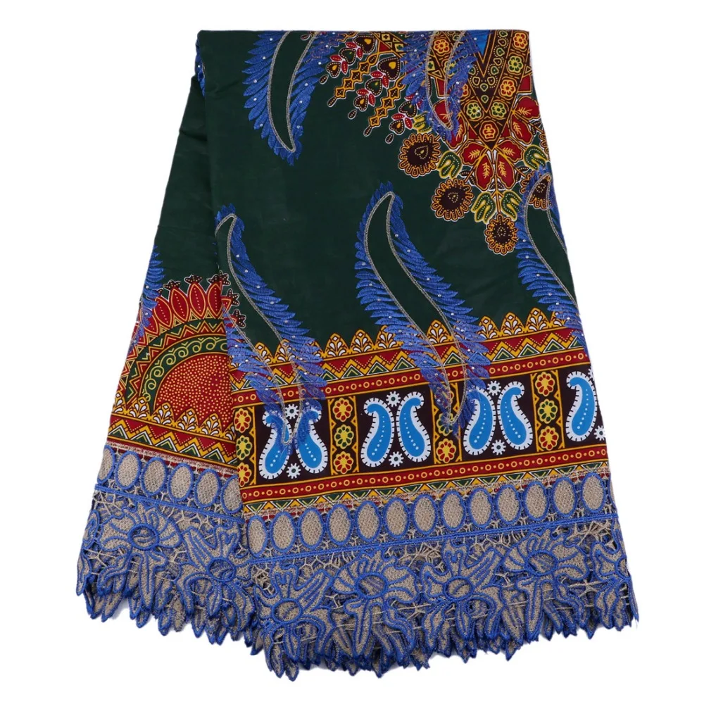 2017New популярный дизайн Печатных Африканских оптовая цена воск ткань с камнями