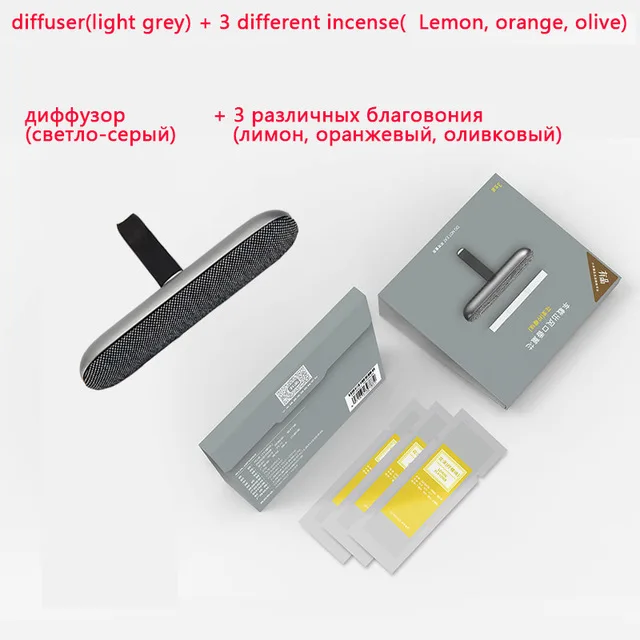 Light gray kit Xiaomi MIJIA G-Uildford автомобильный выхлоп воздуха Ароматический диффузор устраняет запах Mijia Интеллектуальный освежитель газа растительный экстракт парфюм - Цвет: Light gray kit