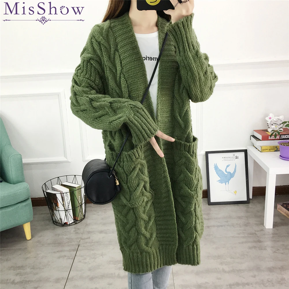 Women Long Cardigans Autumn Winter Open Stitch Knitting Loose Sweater Oversized big pockets Cardigan Fall Jacket Coat |