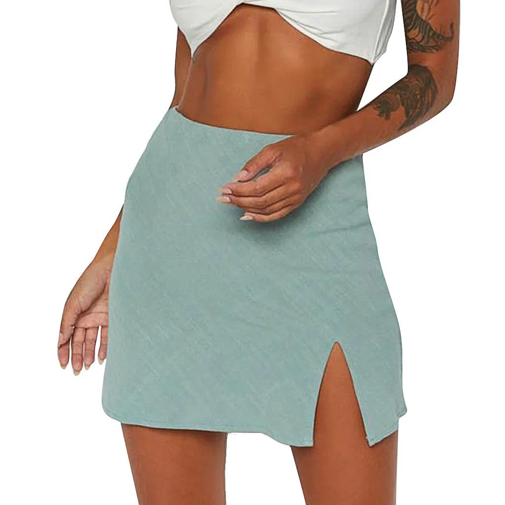 Сексуальная Женская юбка с высокой талией обтягивающие шорты мини юбки женские