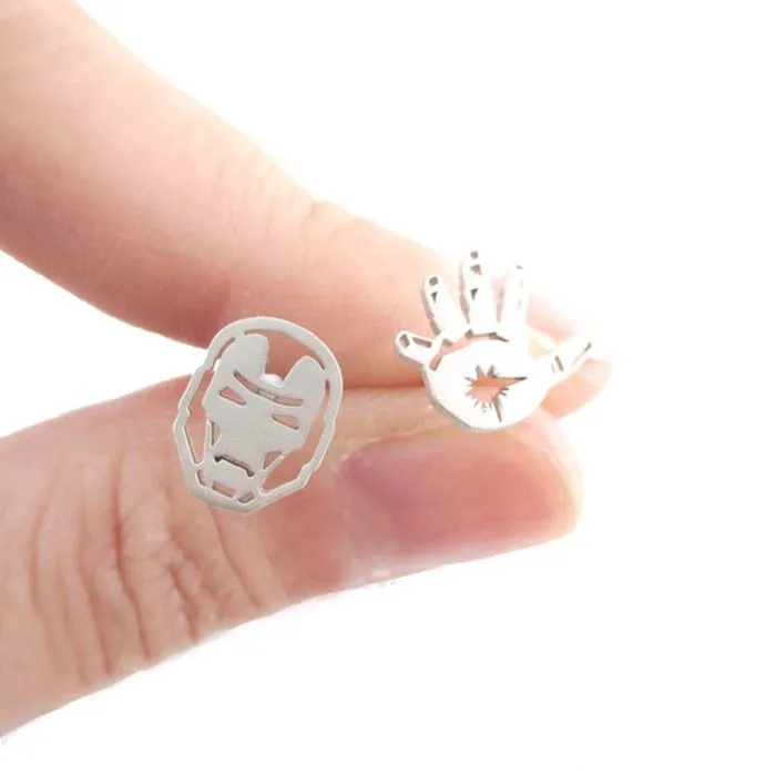 Серьги-гвоздики в форме маргариток 10 пар/лот серьги Железного человека маски и