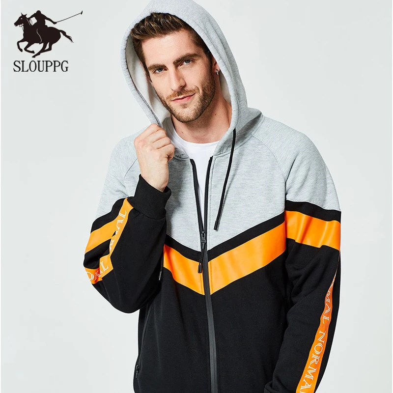 Осенне зимний мужской Повседневный хлопковый негабаритный пуловер мужская