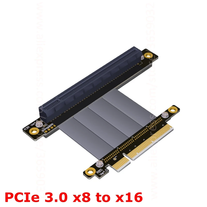 Переходный кабель PCIe 3 0x8 to x16 64G/bps PCI Express 8x 16x 1U 2U удлинитель для AMD NVIDIA GTX1080Ti GTX1070 GTX1060