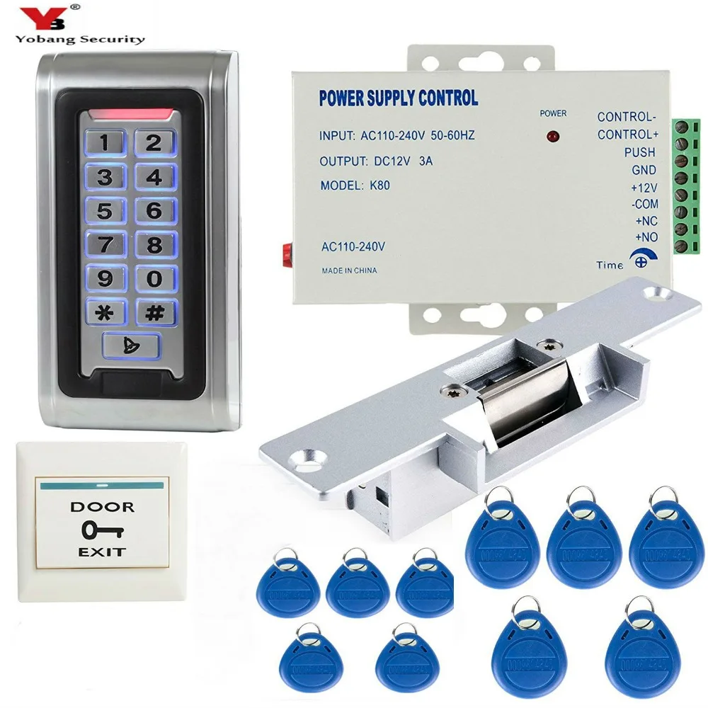 Yobang Безопасность Пароль RFID Водонепроницаемая металлическая клавиатура система