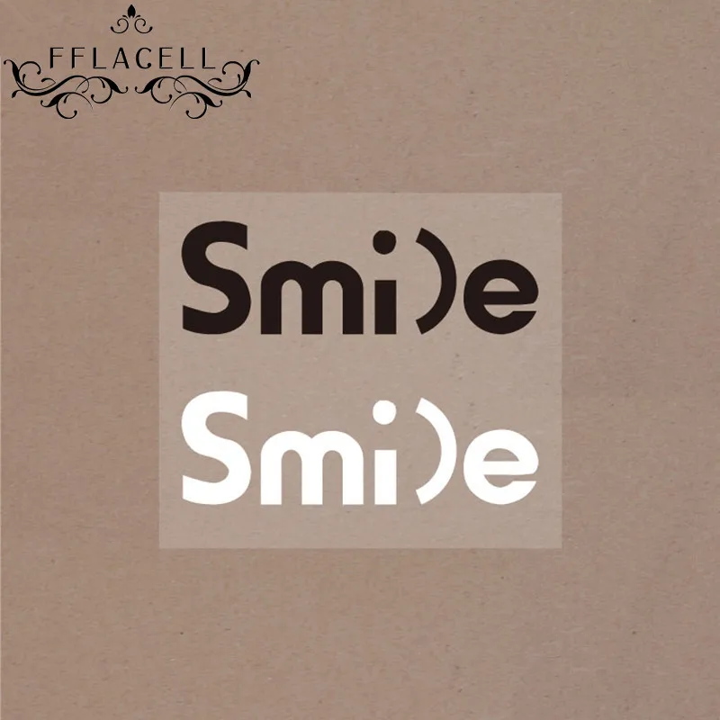 Семейные наклейки FFLACELL Smile 12*3 8 см милые накладки на лицо сделай сам футболка