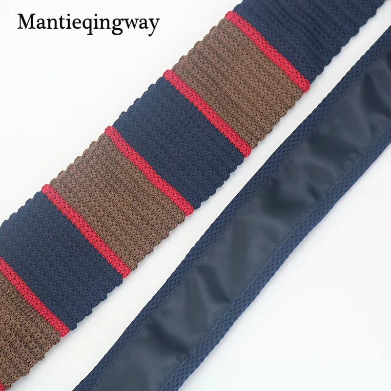 Мужские галстуки в полоску Mantieqingway 7 см для свадьбы корейский мужской вязаный