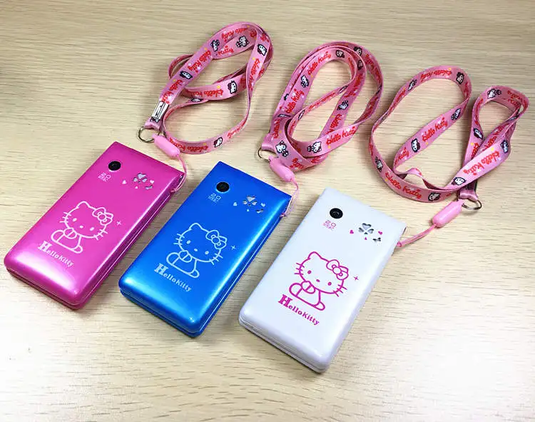 Hello Kitty Флип с двумя сим-картами мультфильм дыхательный светильник камера Voiceking для женщин девушек MP3 милый 2,4 дюймовый телефон H-mobile D10