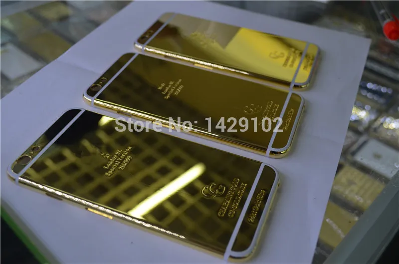 24ct Золотой корпус для iphone6 настоящая позолоченная задняя крышка корпус