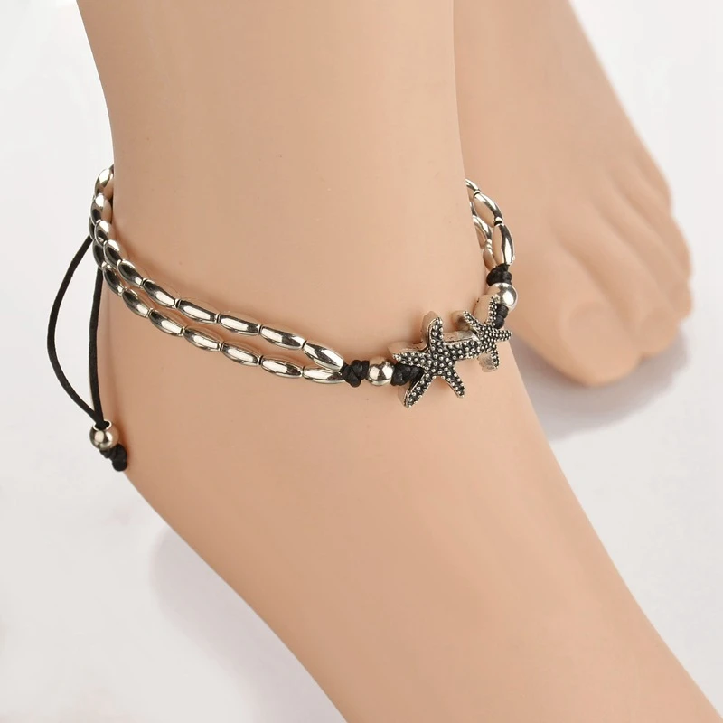 Винтаж Jewelry аксессуары Для женщин мода лето Мода кожаный шнур подвеска браслет