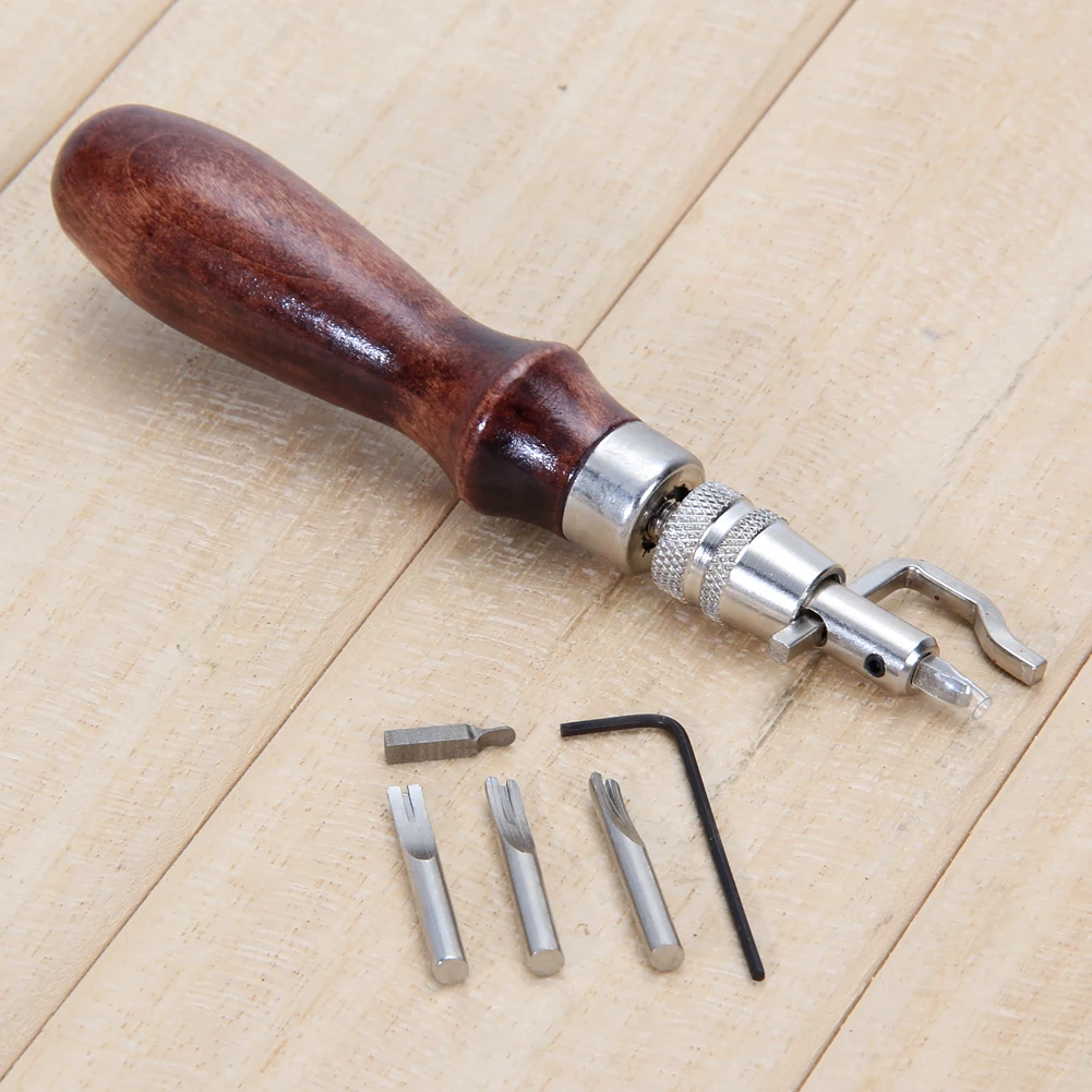 5 in1 DIY Leather Tools Adjustable Pro Stitching Groover Crease Handmade Craft Sewing Accessories | Дом и сад