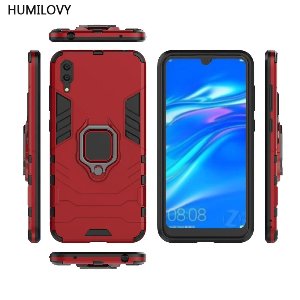 For Huawei Y7 Pro 2019 Case Enjoy 9 Car Holder Magnetic Suction Ring Bracket Armor Cover Capa | Мобильные телефоны и