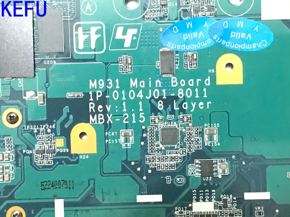 

FAST SHIPPING MBX-215 M931 / M930 LAPTOP MOTHERBORD FOR SONY VPCF11 MAINBOARD