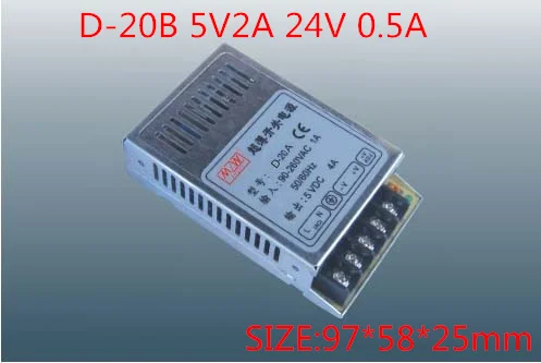 

20W Dual Output Switching power supply Output Voltage 5V 24V AC-DC D-20B