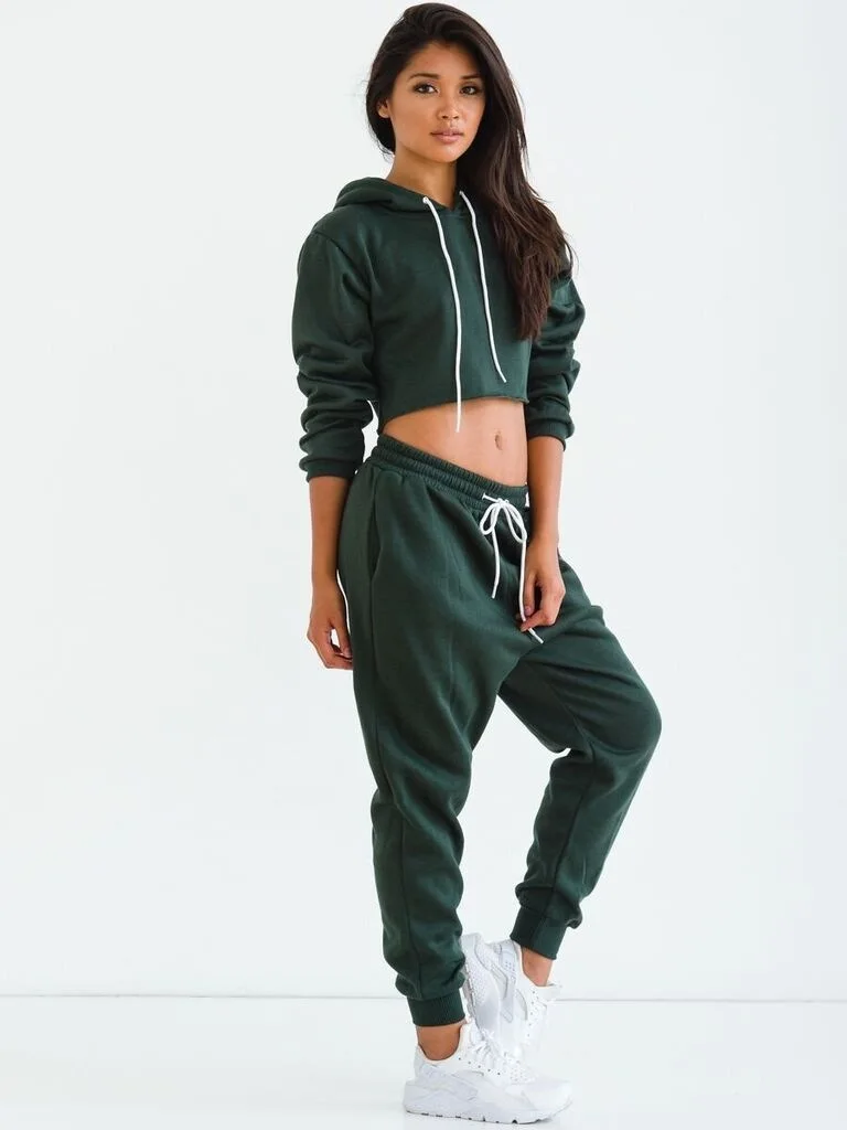 Костюмы топ Лидер продаж хлопок Полный Капюшоном Drawstring осень 2017 г. Couture костюм