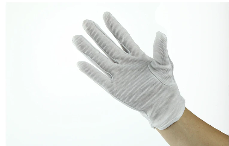 Антистатические перчатки Нескользящие митенки белого цвета с полными пальцами