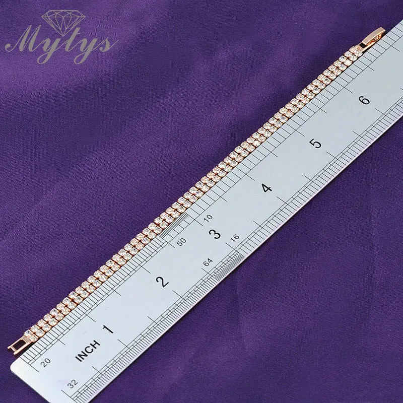 Mytys модный Теннисный браслет двухслойный цепочка для женщин B863 B862|bracelets for|tennis