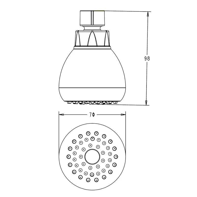 3 дюймовый наддувом Насадки для душа Ванная комната экономии воды насадка Топ