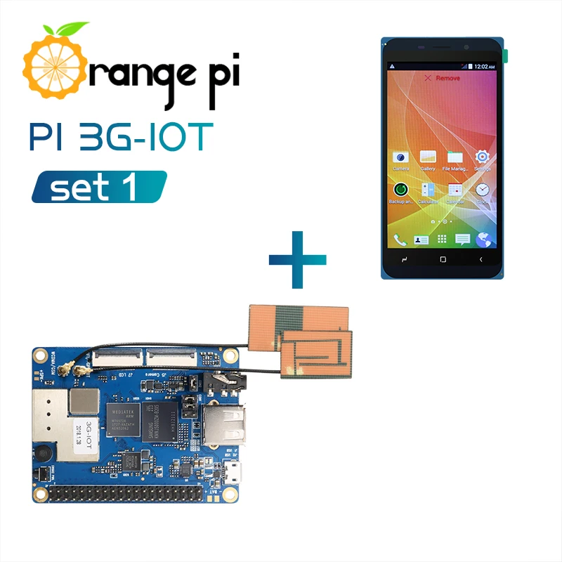 Оранжевый Pi 3G IOT A + 4 98 дюймовый сенсорный ЖК экран TFT черного цвета работает с Android