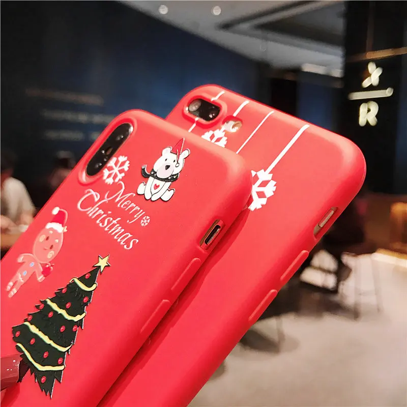 KISSCASE Christmas Phone Case For iPhone 7 8 6S 6 Plus X XS Max XR Cases 2019 New Year Gift Cover 5S SE 5 |