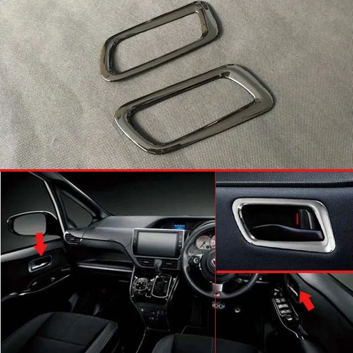 Для TOYOTA VOXY R80 2018 2019 ABS передний ворота внутренний черный рояль дверные ручки