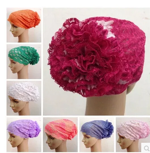 

(free shipping)new 100% underscarf lace cap,inner cap,hijab cap .mixed colors fast shiping 20pcs 1 lot